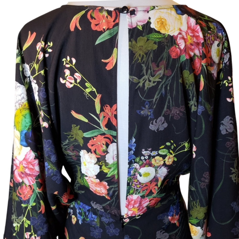 ASOS Floral Print Kimono Dress Sz: 12 - Picture 12 of 16